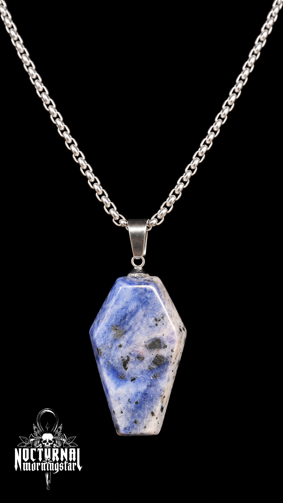 Sodalite Coffin Necklace