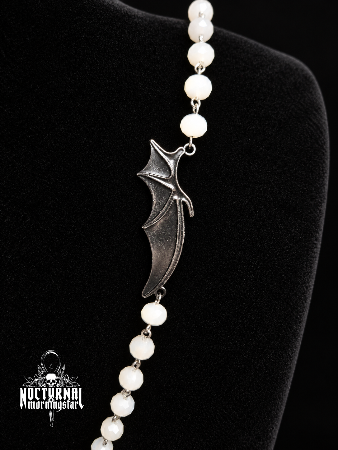 Vampyre Ankh Rosary (White)