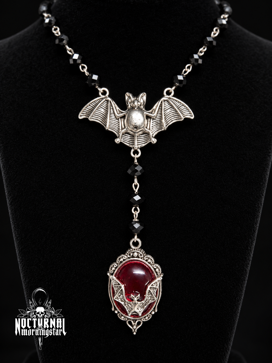 Blood Bat Cameo Rosary