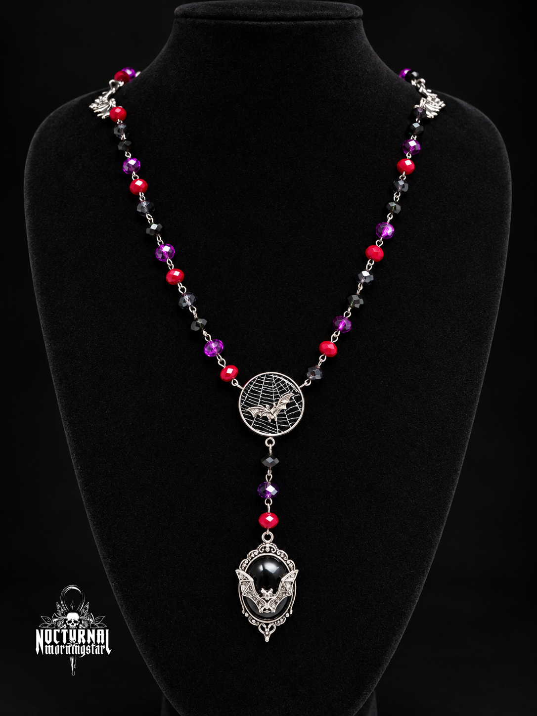 Real Spider Web Bat Rosary