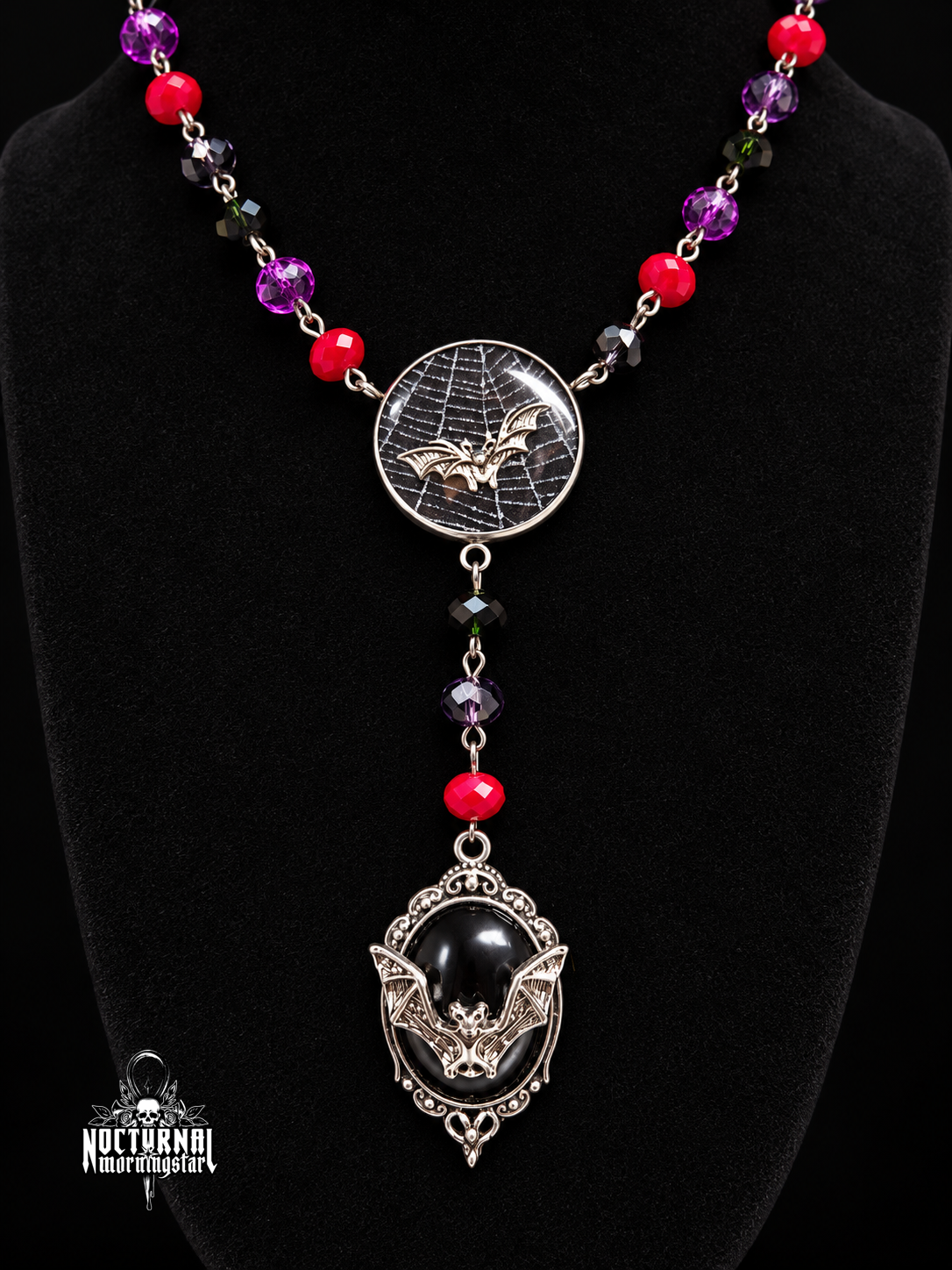 Real Spider Web Bat Rosary