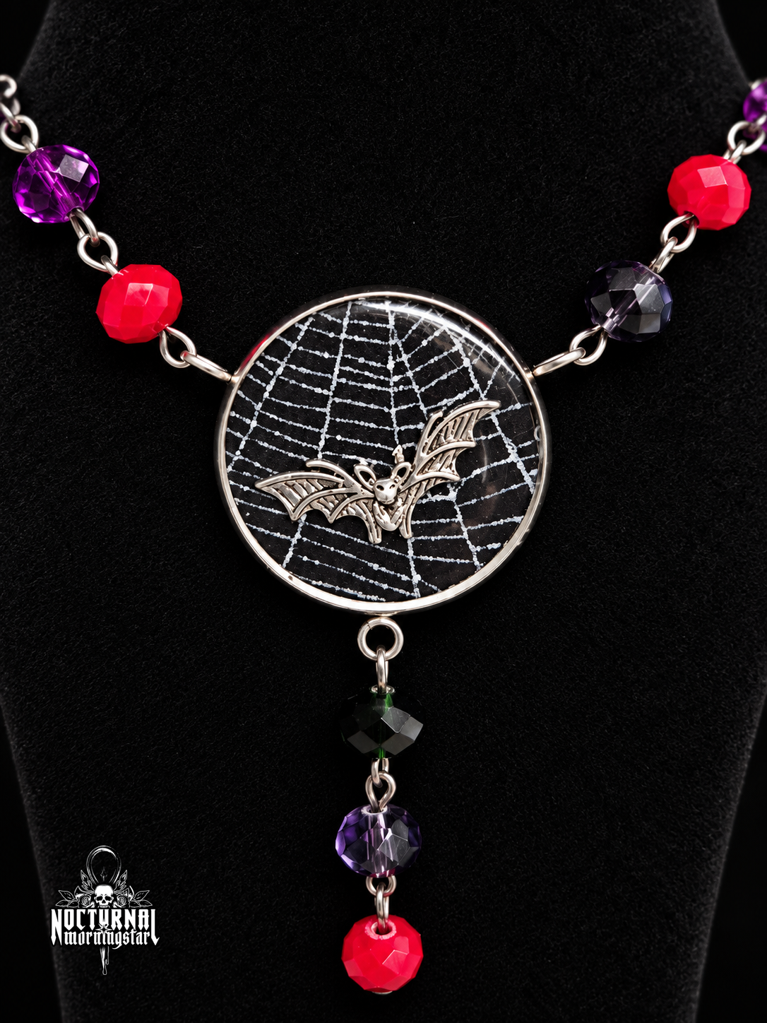 Real Spider Web Bat Rosary