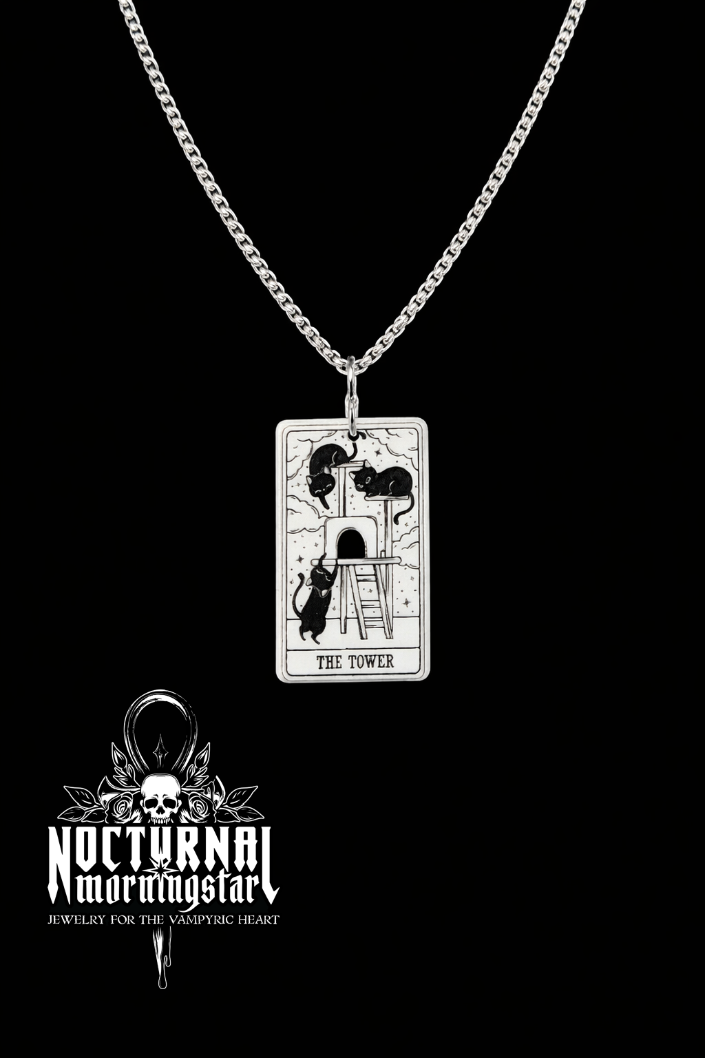 Cat Tarot Chain Necklace