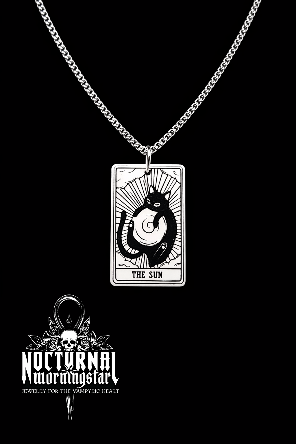 Cat Tarot Chain Necklace