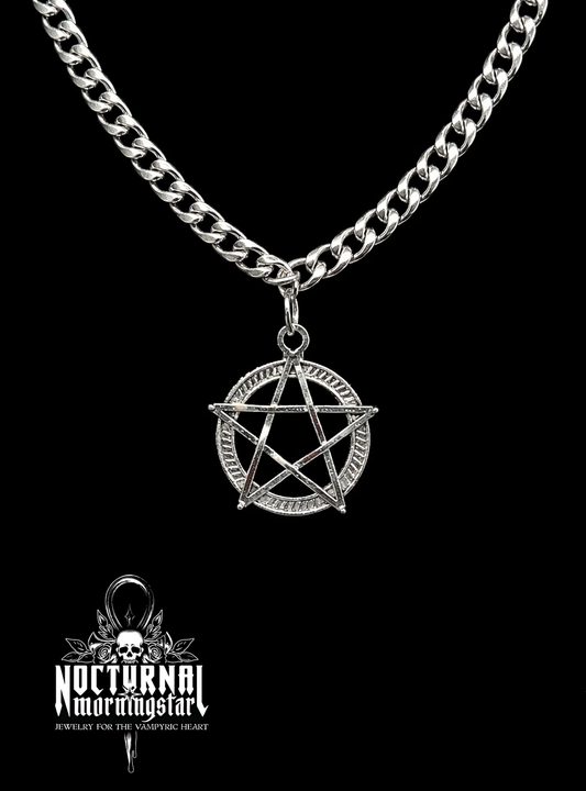 Pentacle Cuban Chain Necklace