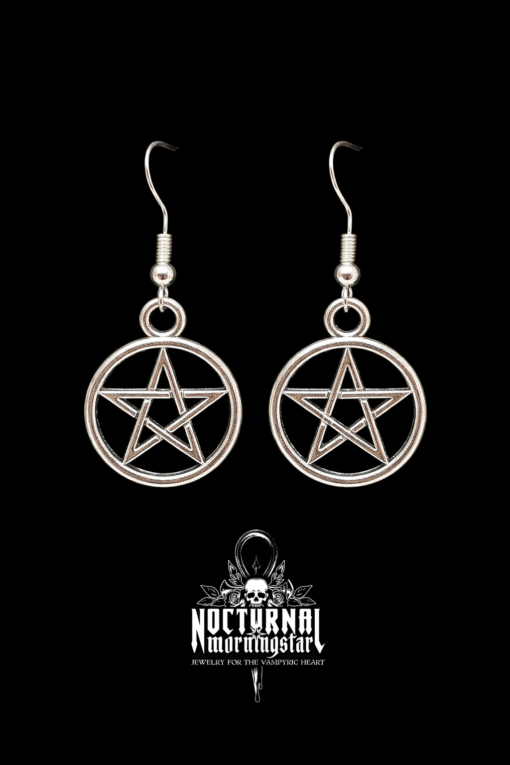 Pentacle Earrings Silver