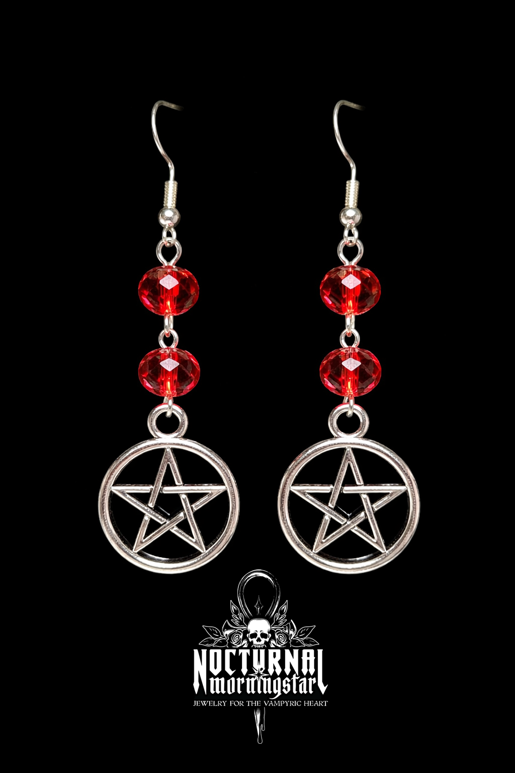 Pentacle Earrings with Beads