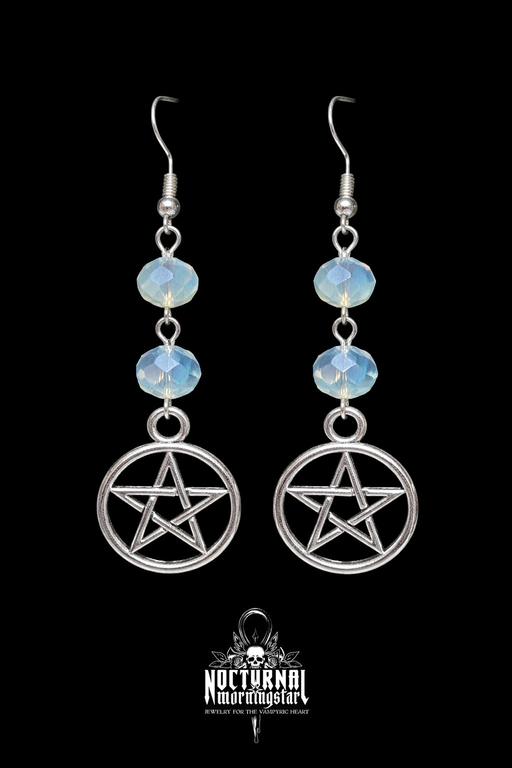 Pentacle Earrings with Beads
