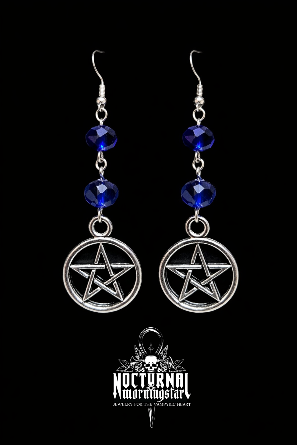 Pentacle Earrings with Beads