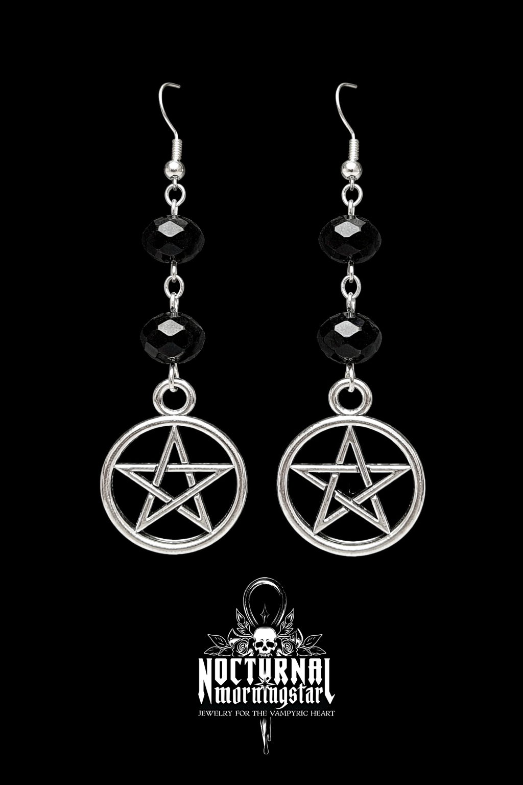 Pentacle Earrings with Beads