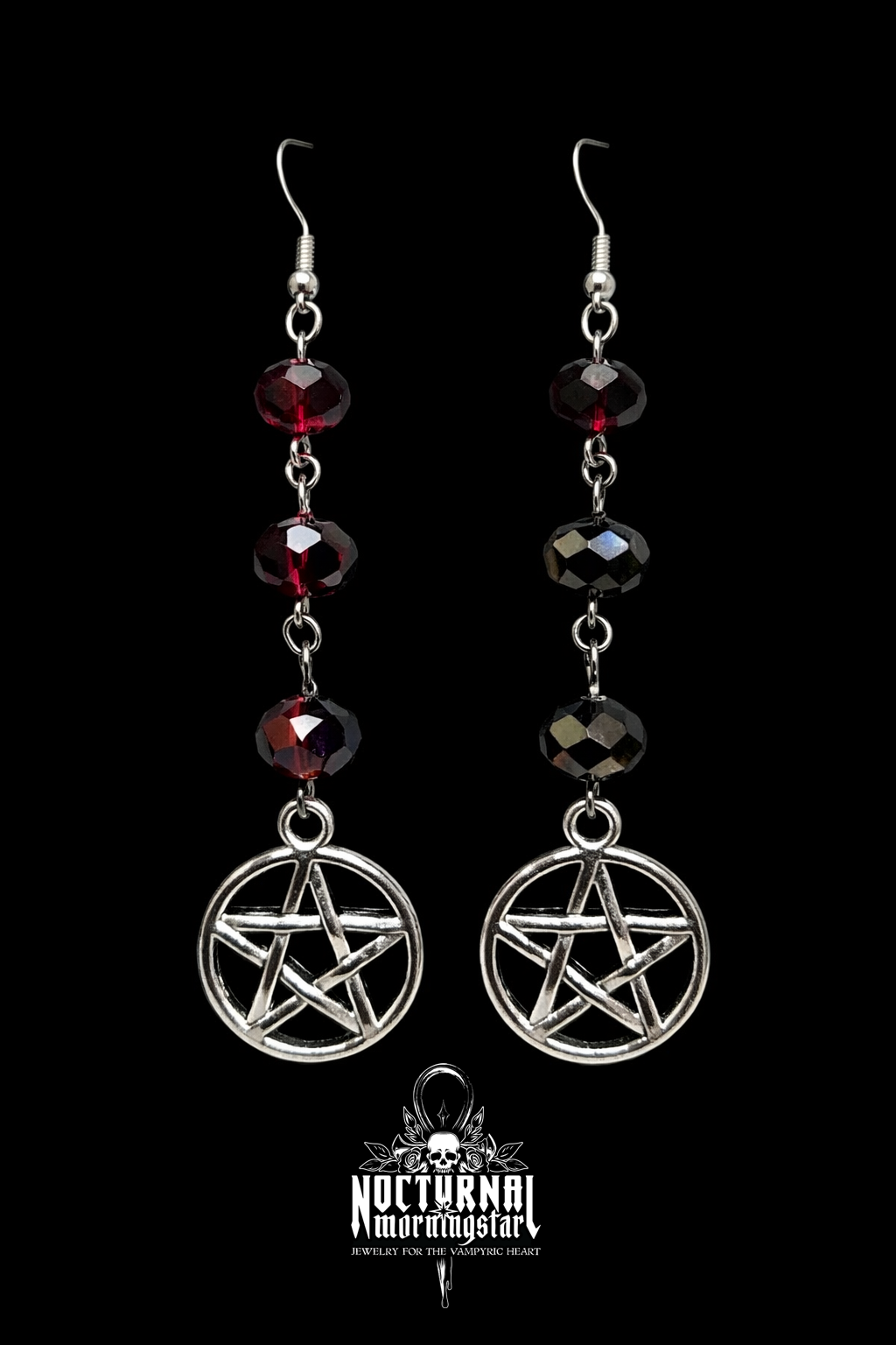 Pentacle Earrings Silver