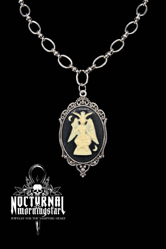 Baphomet Cameo Rolo Chain Necklace