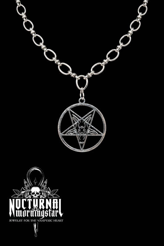 Baphomet Pentagram Rolo Chain Necklace