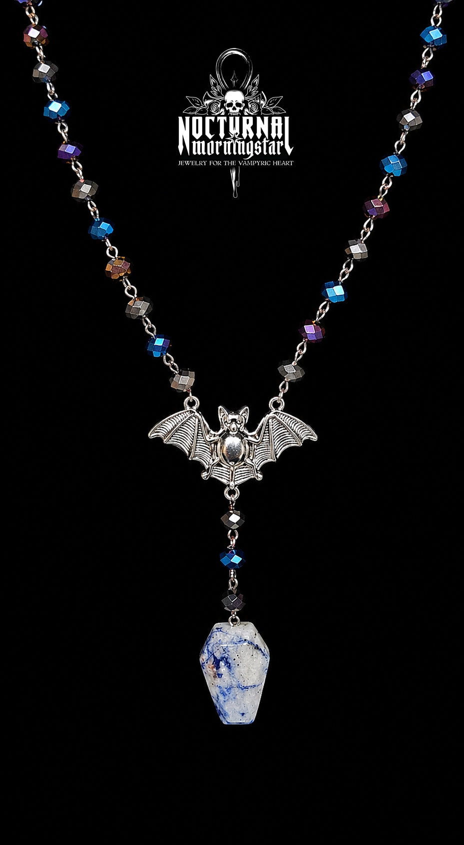 Sodalite Coffin Pendant Rosary