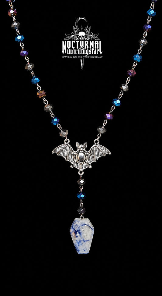 Sodalite Coffin Pendant Rosary