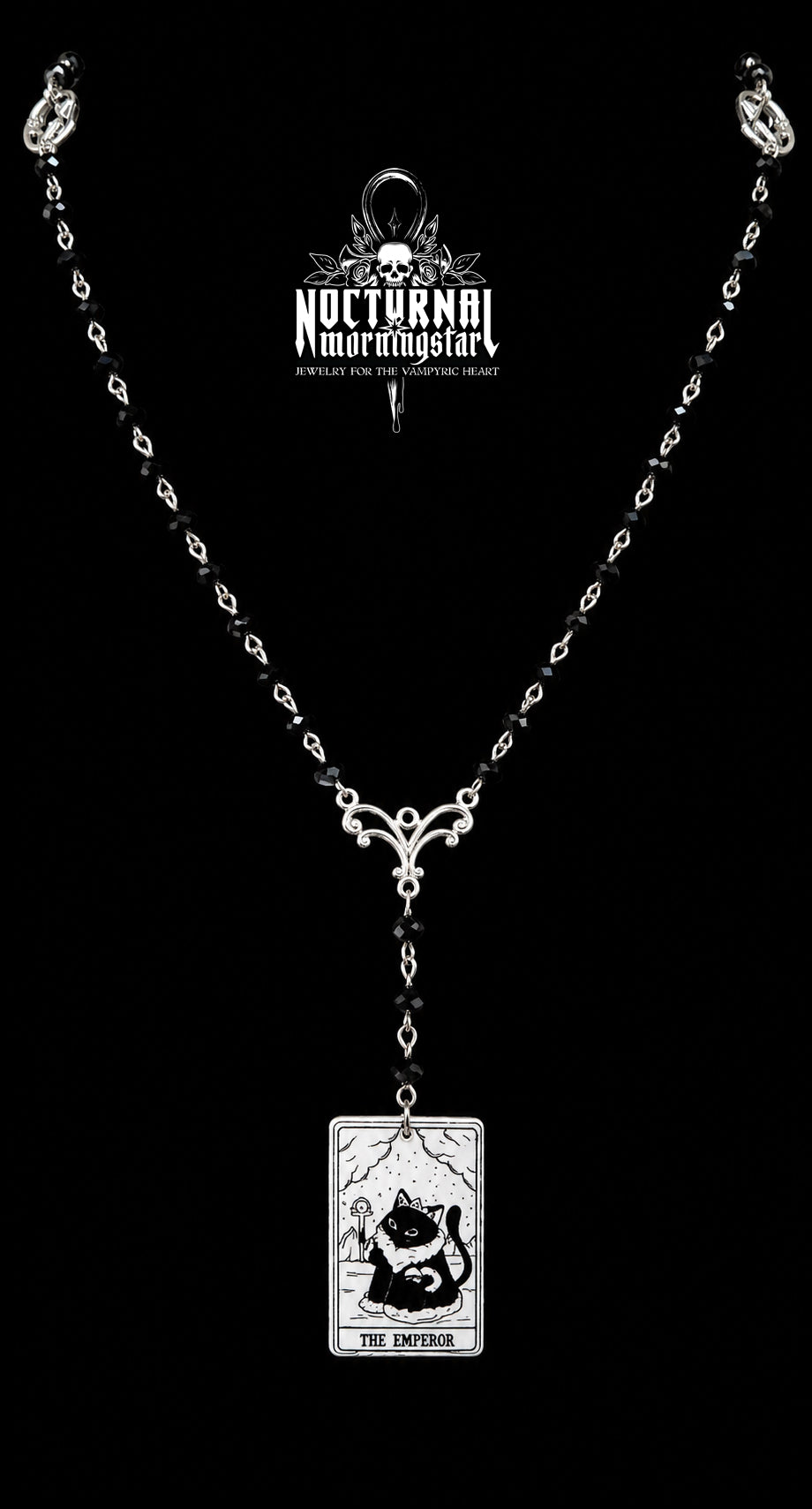 Gothic Cat Tarot Rosary The Emperor