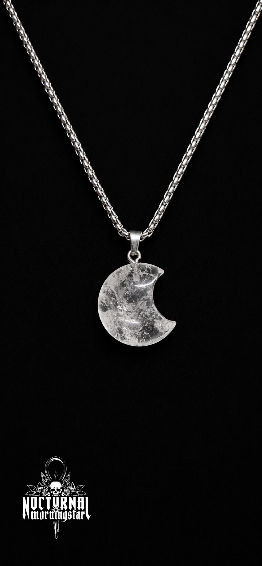 Quartz Moon Necklace
