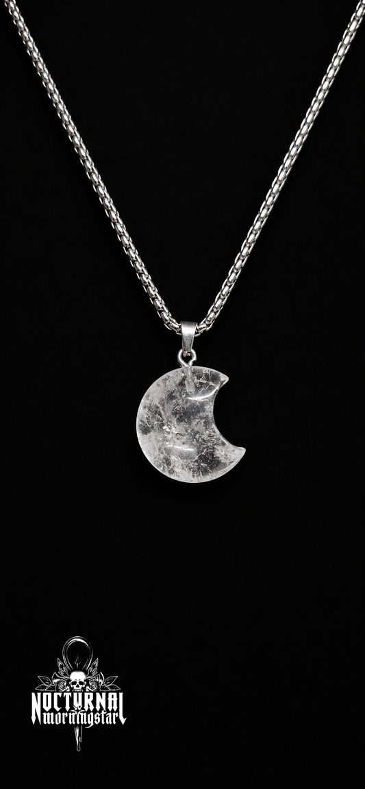 Quartz Moon Necklace