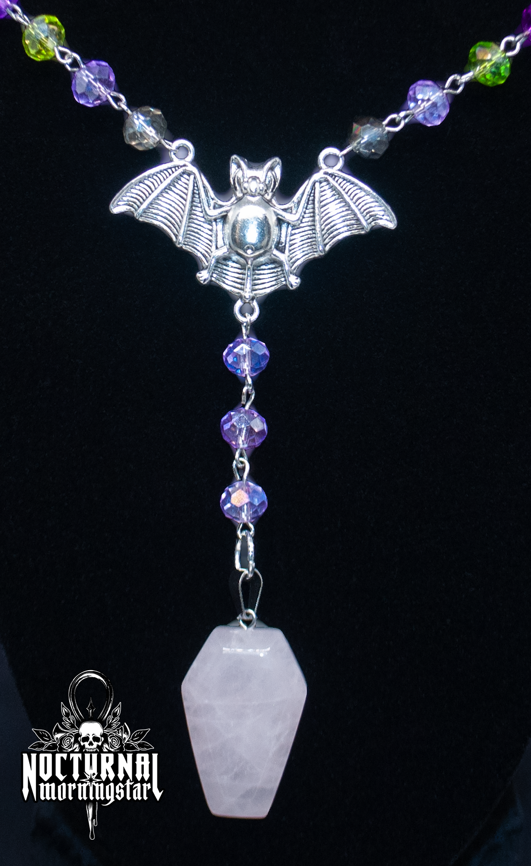 Rose Quartz Coffin Rosary