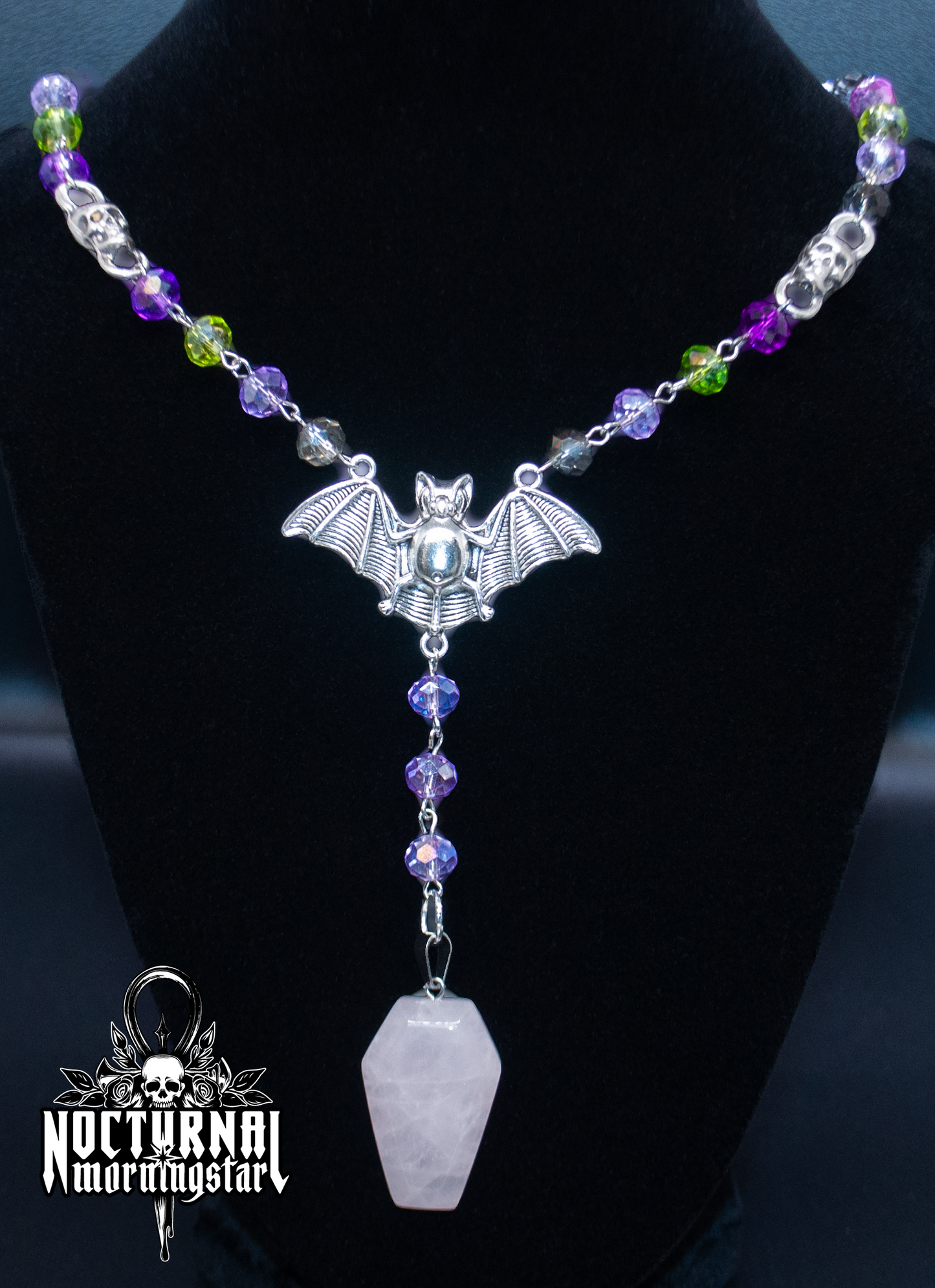 Rose Quartz Coffin Rosary