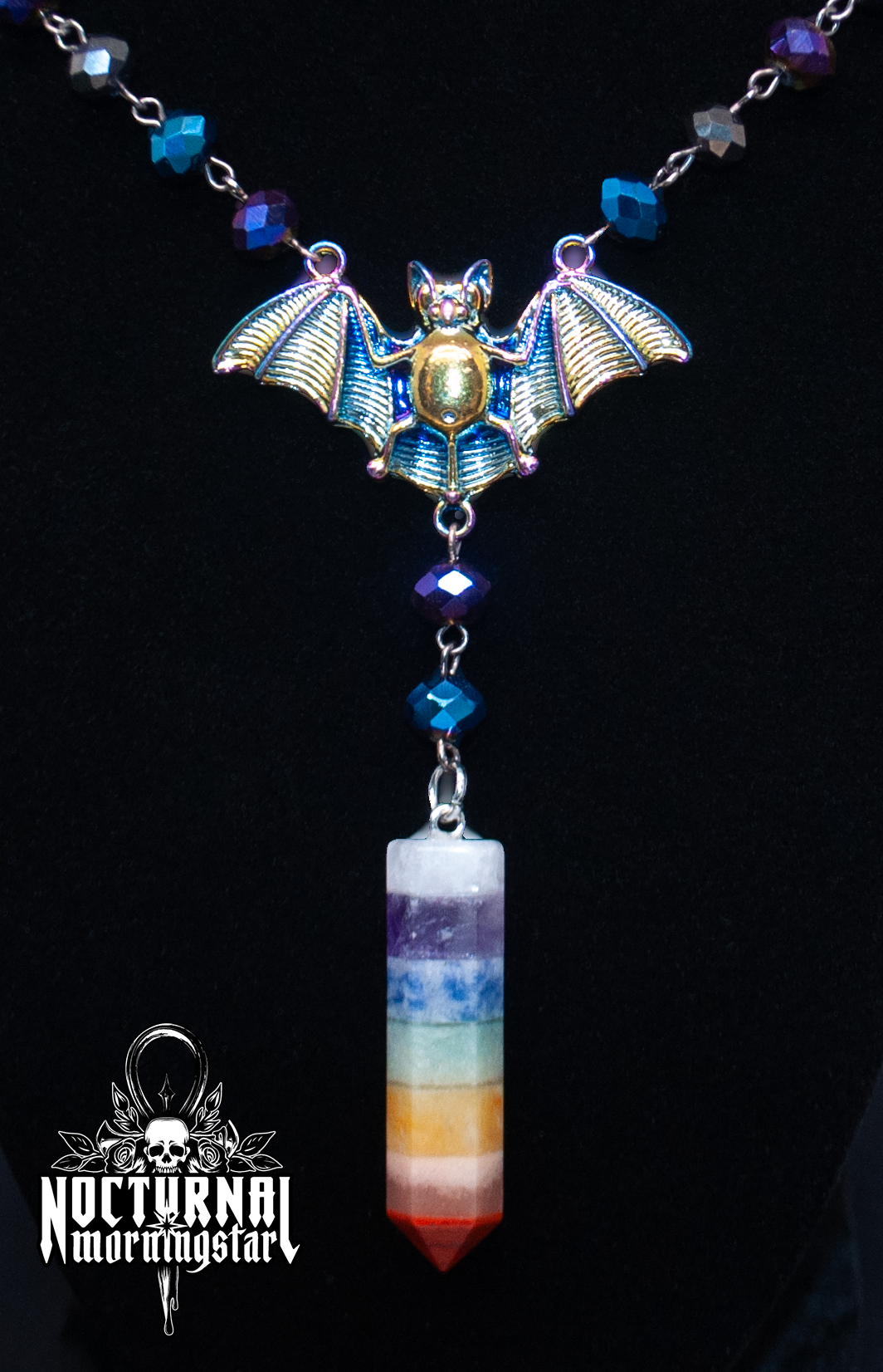 Pride Agate Bat Rosary