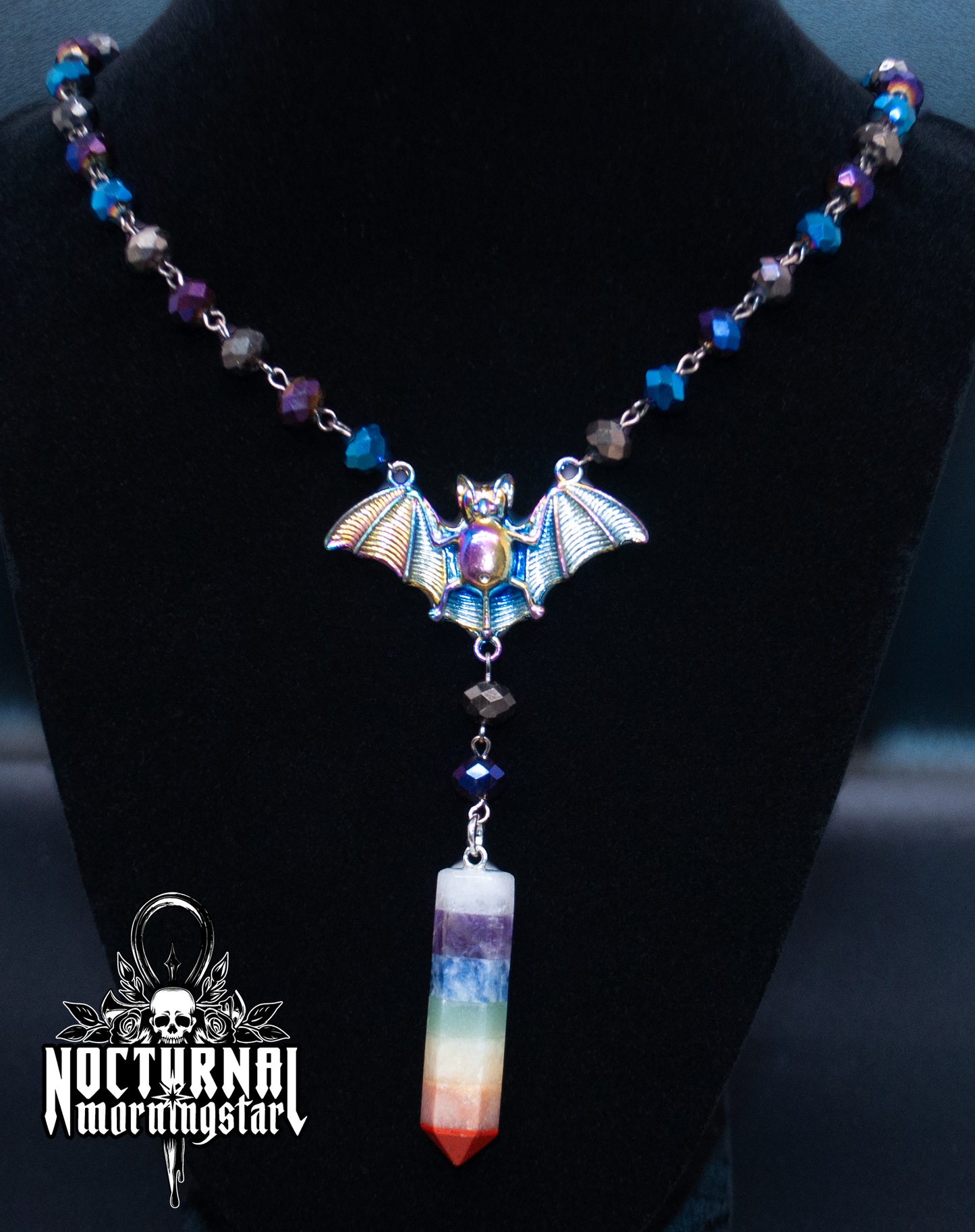 Pride Agate Bat Rosary
