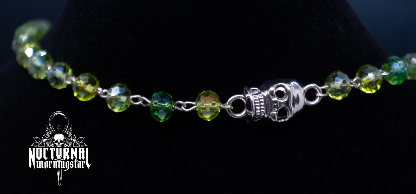 Stone Skull & Bat Rosary