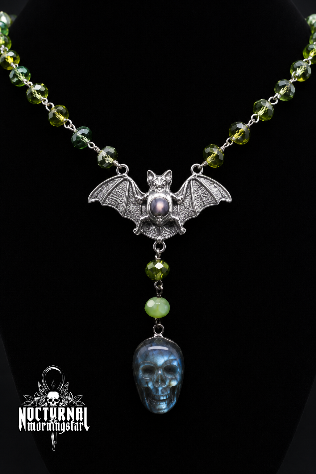 Labradorite Skull Rosary